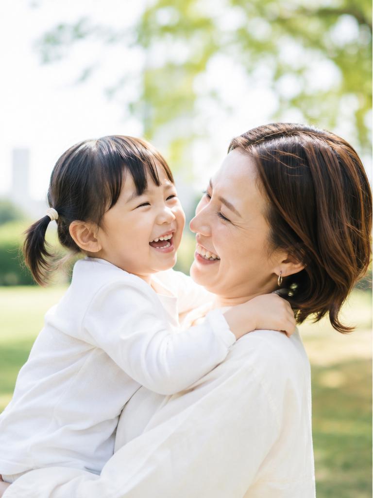 親子で話す様子の写真